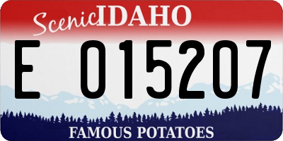 ID license plate E015207