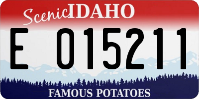 ID license plate E015211