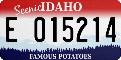 ID license plate E015214