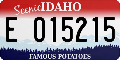 ID license plate E015215