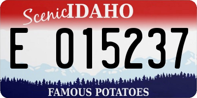 ID license plate E015237