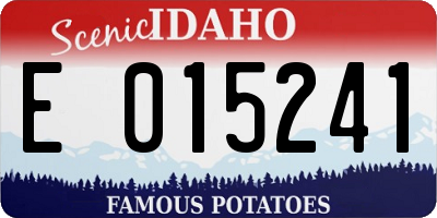 ID license plate E015241