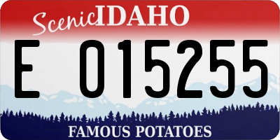 ID license plate E015255