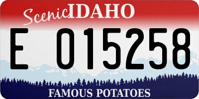 ID license plate E015258