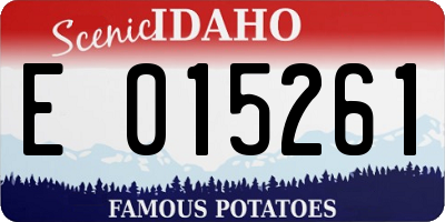 ID license plate E015261