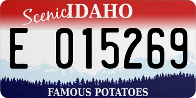 ID license plate E015269