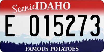 ID license plate E015273