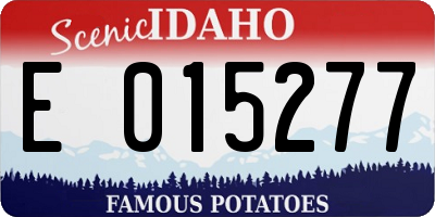 ID license plate E015277