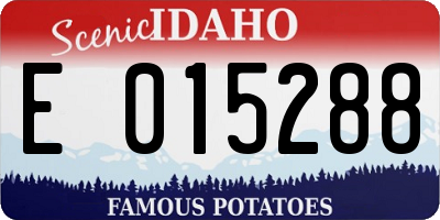 ID license plate E015288