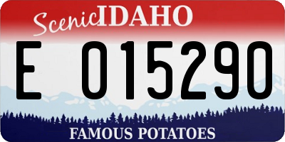 ID license plate E015290