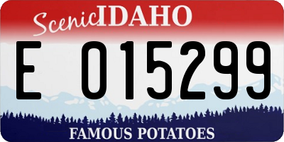 ID license plate E015299