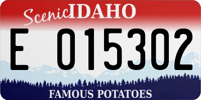 ID license plate E015302