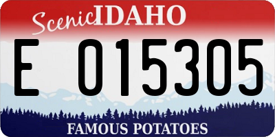 ID license plate E015305