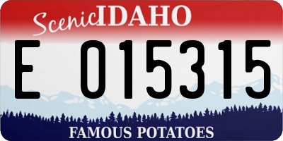 ID license plate E015315