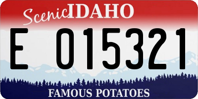 ID license plate E015321