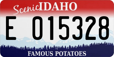 ID license plate E015328