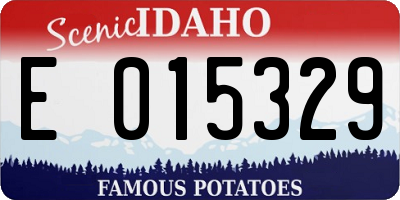 ID license plate E015329