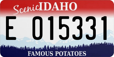 ID license plate E015331