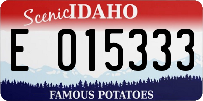 ID license plate E015333