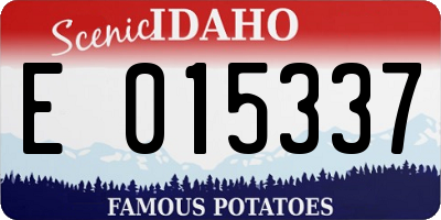 ID license plate E015337