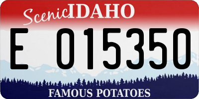 ID license plate E015350