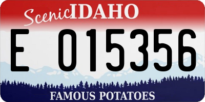 ID license plate E015356