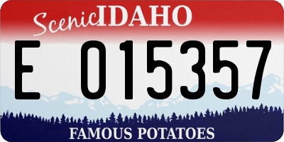 ID license plate E015357