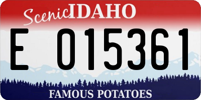 ID license plate E015361