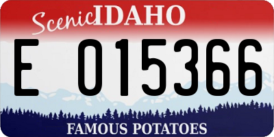 ID license plate E015366