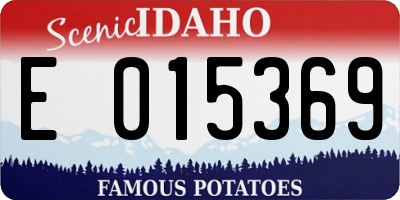 ID license plate E015369