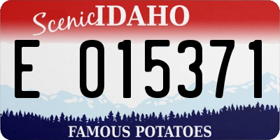 ID license plate E015371