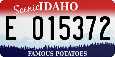 ID license plate E015372