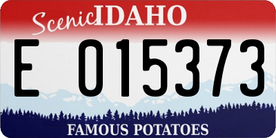 ID license plate E015373
