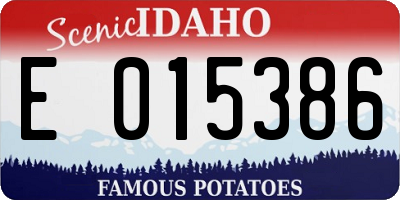 ID license plate E015386