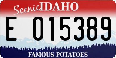 ID license plate E015389