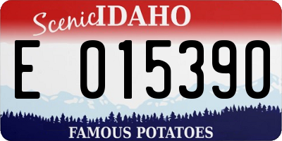 ID license plate E015390