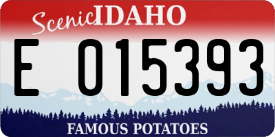 ID license plate E015393