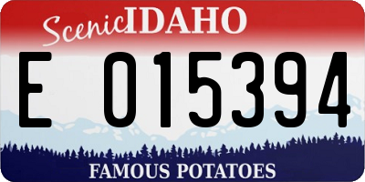 ID license plate E015394