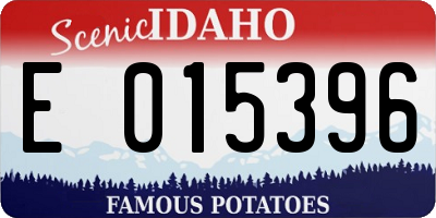 ID license plate E015396