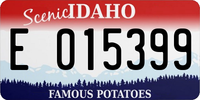 ID license plate E015399