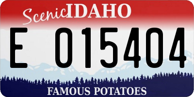 ID license plate E015404