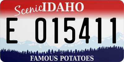ID license plate E015411