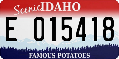 ID license plate E015418