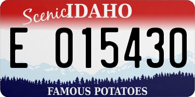 ID license plate E015430