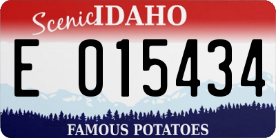 ID license plate E015434