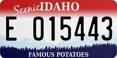 ID license plate E015443