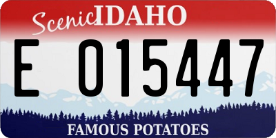 ID license plate E015447