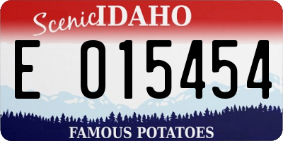 ID license plate E015454