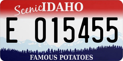 ID license plate E015455