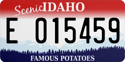 ID license plate E015459